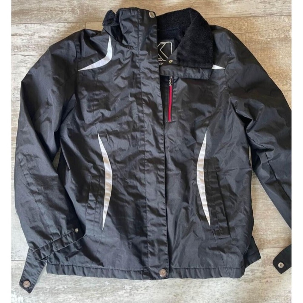 Women’s Medium ZeroXposur Fleece Lined Full Zip & Button Black Jacket